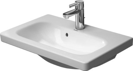 Раковина подвесная Duravit DuraStyle 2337630000 с одним отверстием под смеситель, с переливом, белая 