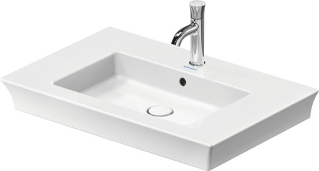 Раковина встраиваемая Duravit White Tulip 2363750000 490 мм х 750 мм, с отверстием под смеситель, с переливом, белая