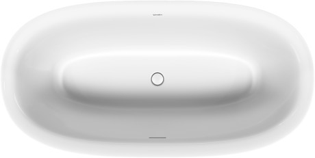 Отдельно стоящая ванна Duravit White Tulip 700468000000000 1600 мм х 800 мм, c двумя наклонами для спины, с бесшовной панелью и рамой, белая