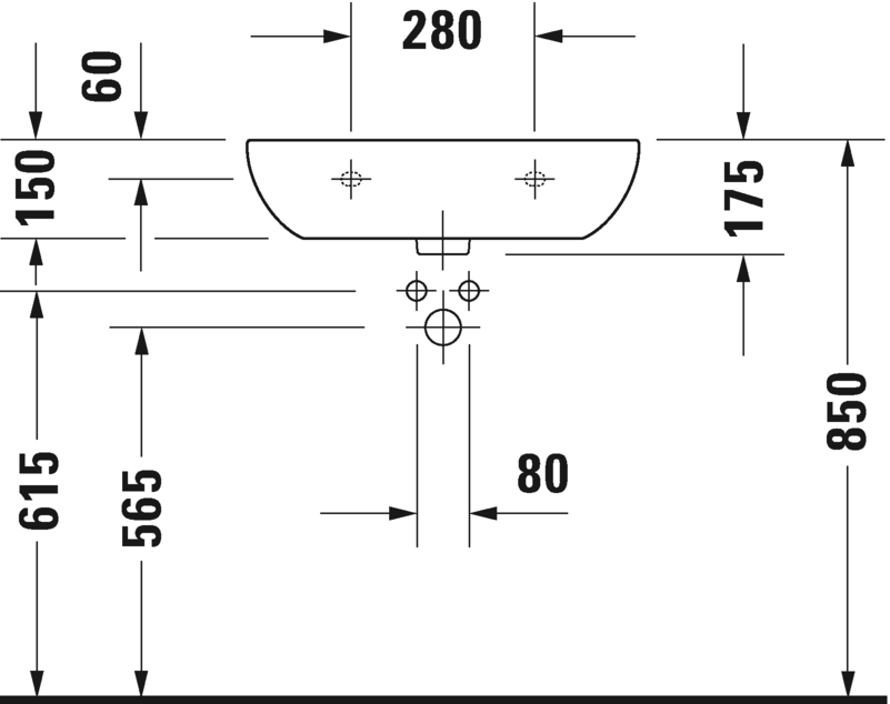 Раковина подвесная Duravit d-code 23106000002 60х46см