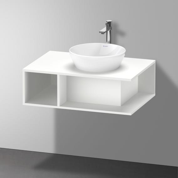 Тумба подвесная под раковину DURAVIT D-Neo DE495801818 800 мм х 550 мм, с консолью, с открытой полкой слева, белый матовый