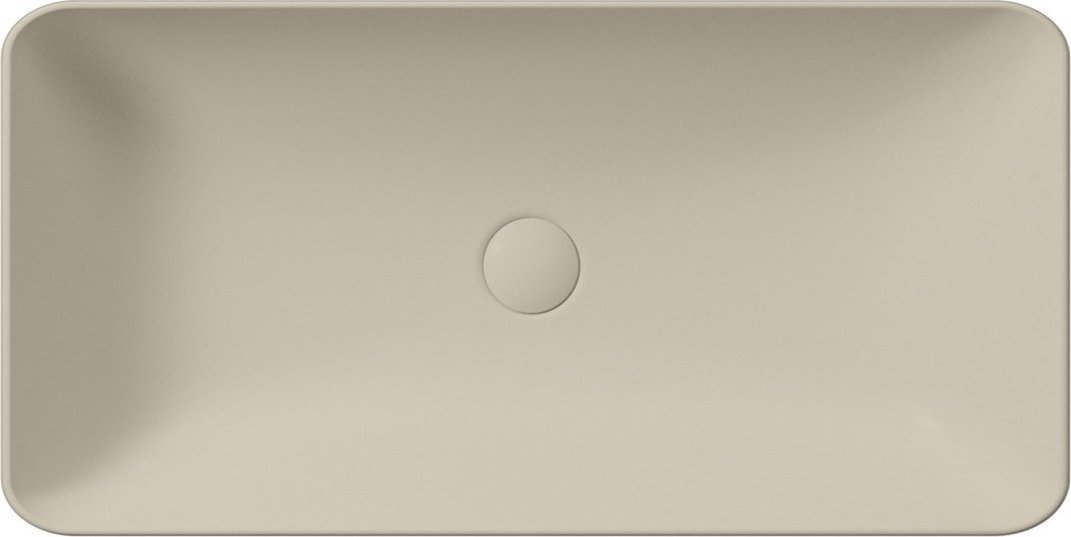 Раковина накладная GSI NUBES 904008 800х400 мм, без отверстия под смеситель, без перелива, цвет Creta Matte