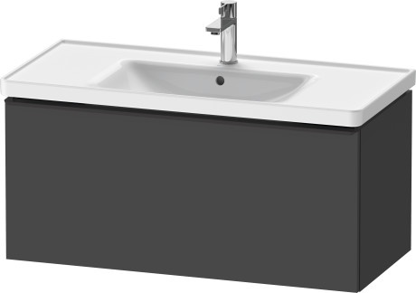 Тумба подвесная под раковину DURAVIT D-Neo DE425604949 984 мм х 452 мм, с одним выдвижным ящиком, графит матовый