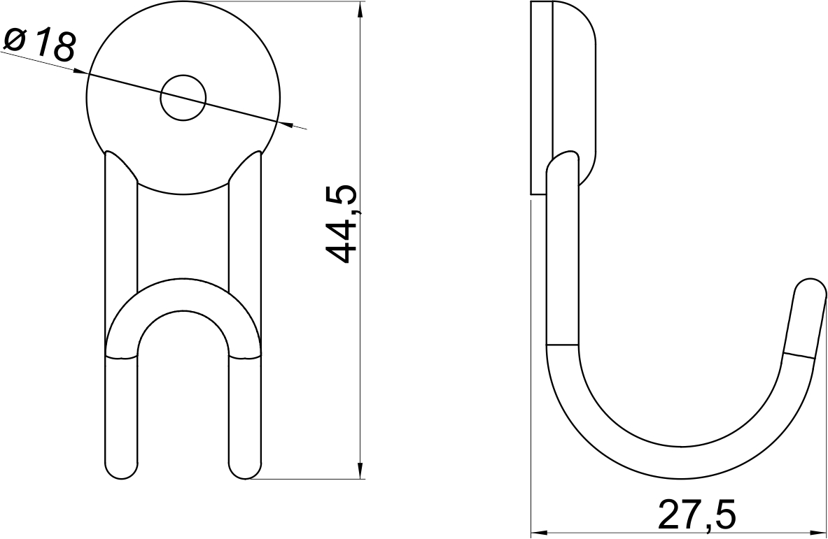 Крючок Novaservis Metalia Wire programme 6009.0 хром