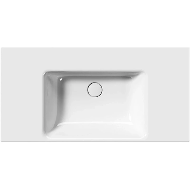 Раковина накладная/подвесная GSI NUBES 9651111 1000 мм х 500 мм, с отверстием под смеситель, с переливом, белая глянцевая