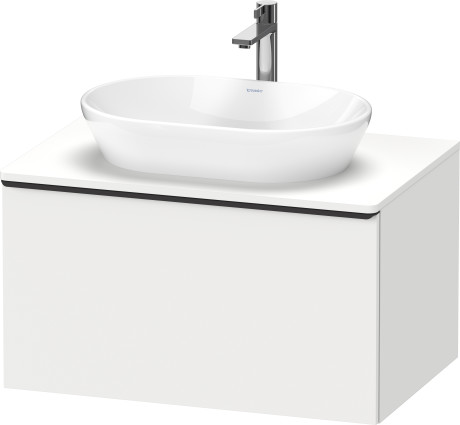 Тумба подвесная под раковину DURAVIT D-Neo DE494701818 800 мм х 550 мм, с консолью, с одним выдвижным ящиком, белый матовый