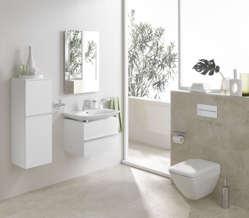 Шкаф-пенал средний  Laufen   Case for Palace    4.0201.1.075.463.1    100 см, 1 дверь, петли слева, белый матовый