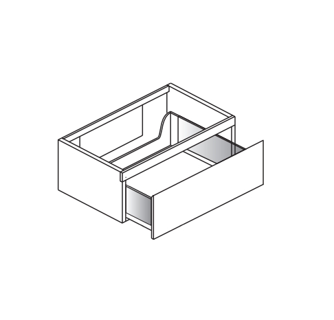 Тумба под раковину BMT IKON 970 109 LDF 01 0 603  900х300х500 мм, цвет Anthracite Grey Ecomalta