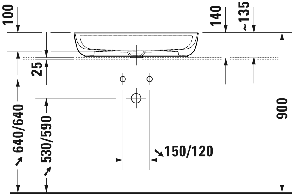 Раковина Duravit Luv 0380700000 70х40 см цвет белый