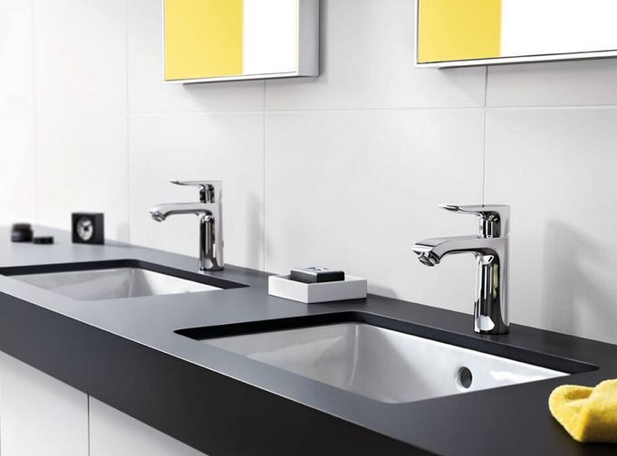 Кран для раковины HANSGROHE Metris 31166000 100 мм, без донного клапана, цвет Хром