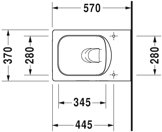 Подвесной унитаз Duravit Vero Air 2525090000  57 см безободковый