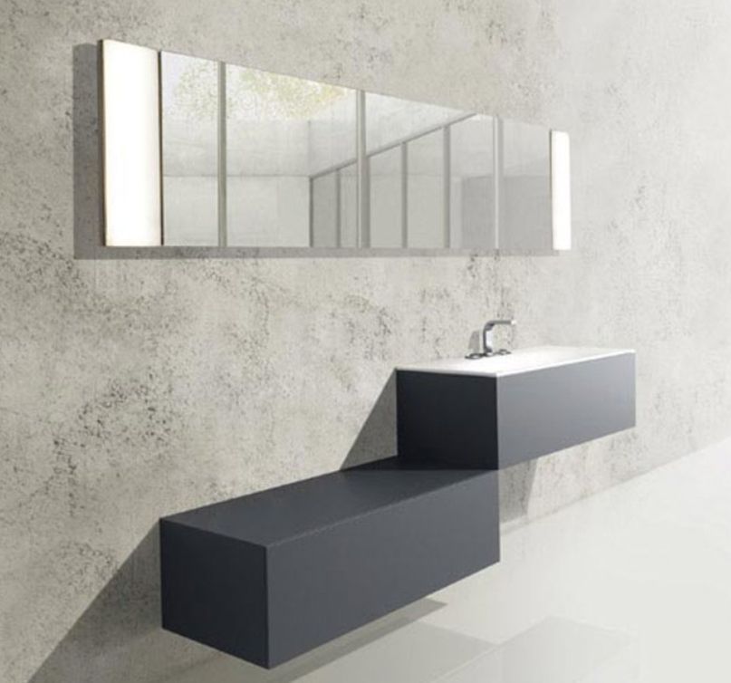 Тумба боковая подвесная KEUCO EDITION 11 31326 330000 с одним выдвижным фронтом, корпус/фасад шлифованный лак, чёрный