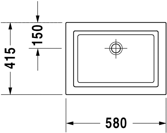 Раковина встраиваемая сверху  Duravit 2nd floor 0317580000 58х41 см