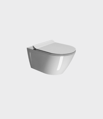 Унитаз подвесной GSI NORM NEW 8621FR511 550 мм х 360 мм, c Genius Flush, с крепежом, цвет Белый глянцевый