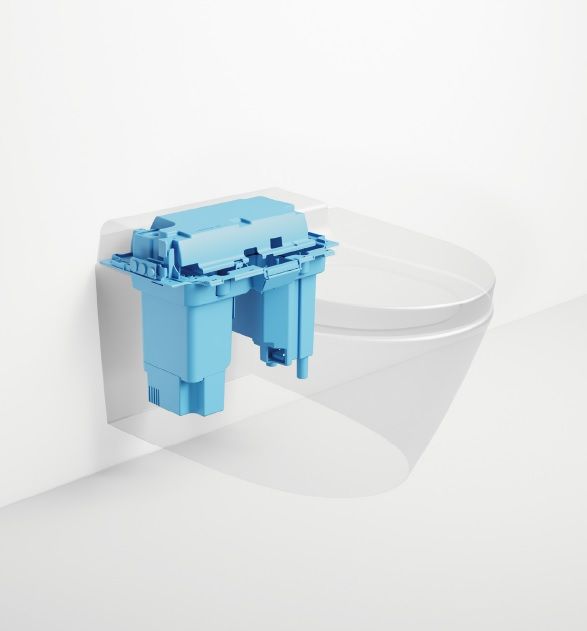 Подвесной умный безободковый унитаз GSI WClean 7418K17 590х375 мм, с модулем электронного биде и сиденьем Soft-Close, цвет матовый Cenere