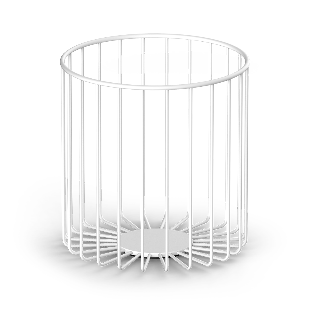 Корзина для полотенец/белья DECOR WALTHER DW 220   0859250    26 X Ø 24 см, белый матовый