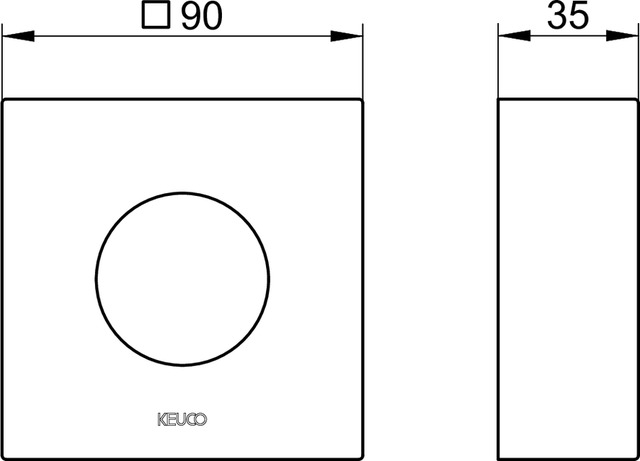 Розетка с удлинением квадратная KEUCO IXMO 59553 010282 Хром