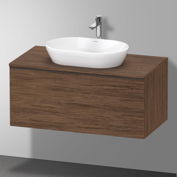 Тумба подвесная под раковину DURAVIT D-Neo DE494802121 1000 мм х 550 мм, с 1 выдвижным ящиком и консолью, орех тёмный
