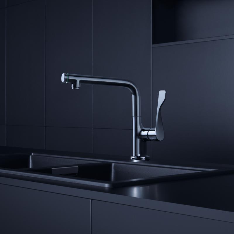 Смеситель для кухни Axor Citterio 39860000 с кнопкой Select хром 