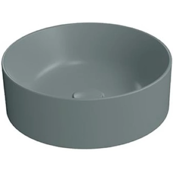 Раковина - чаша накладная круглая GSI KUBE X 942604 400 мм х 400 мм, без отверстия под смеситель, без перелива, цвет Agave Matte