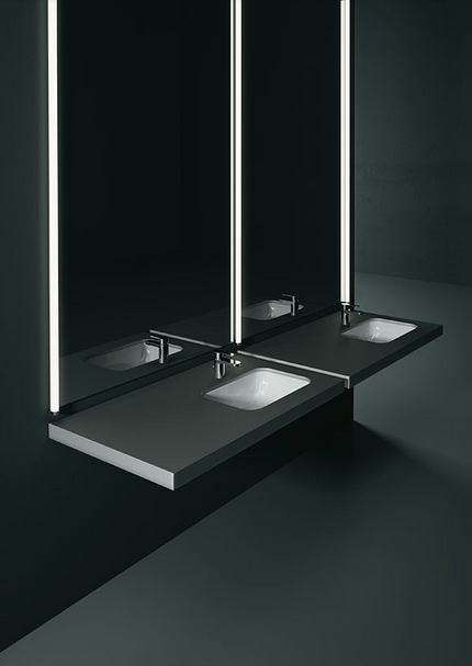 Раковина встраиваемая снизу GSI PURA 7243F11 550 мм х 380 мм, без отверстия для смесителя, с переливом, с креплением, цвет Белый глянцевый