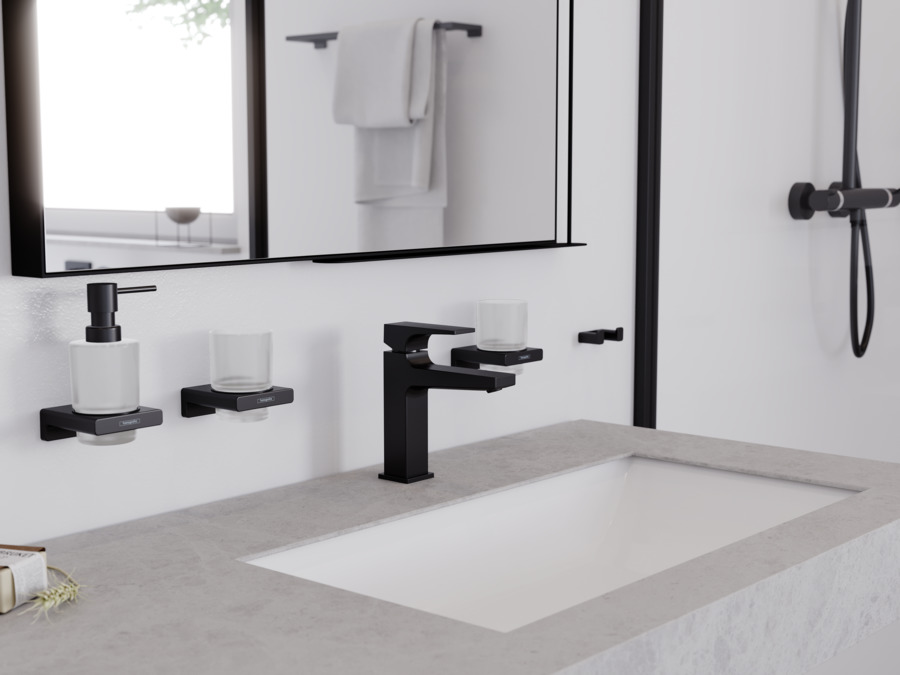 Дозатор для жидкого мыла HANSGROHE AddStoris 41745340 Шлифованный чёрный хром
