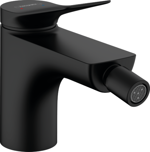 Смеситель для биде однорычажный HANSGROHE Vivenis 75200670 со сливным гарнитуром, чёрный матовый