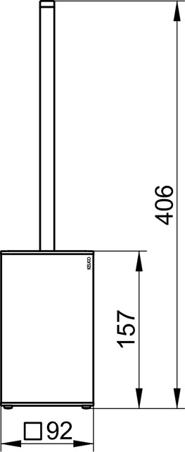 Туалетный гарнитур напольный KEUCO EDITION 90 Square 19069 010100 Хром
