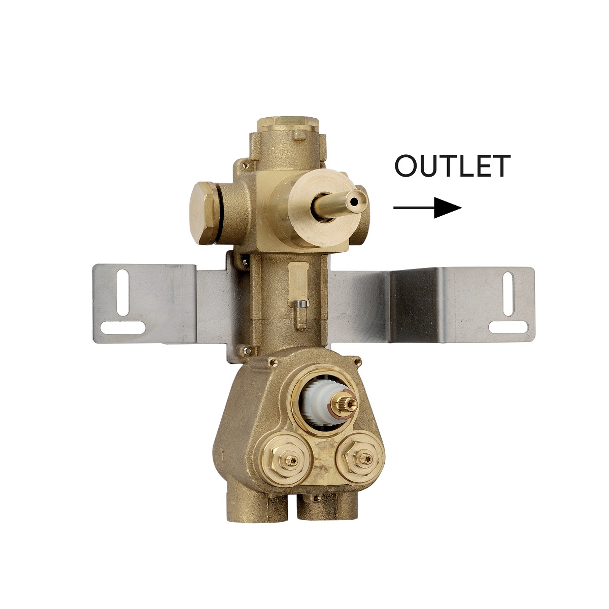 Наружная часть термостата HighFlow BOSSINI Apice Z035202.094 с цельной панелью, никель шлифованный