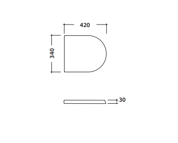 Крышка для писсуара GLOBO FORTY3 FO024BI 420 мм х 340 мм, белая глянцевая