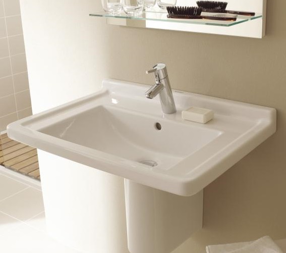 Раковина встраиваемая сверху Duravit Starck 3 03047000001 с одним отверстием под смеситель, с покрытием WonderGliss,  белая
