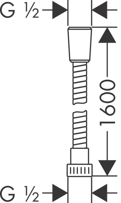 Душевой шланг Hansgrohe Metaflex 28266000 Хром