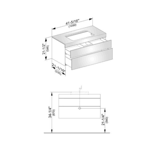Тумба подвесная под раковину KEUCO EDITION 11 31572 380000 без отверстия под смеситель, с двумя выдвижными фронтами, корпус/фасад структурный лак, белая