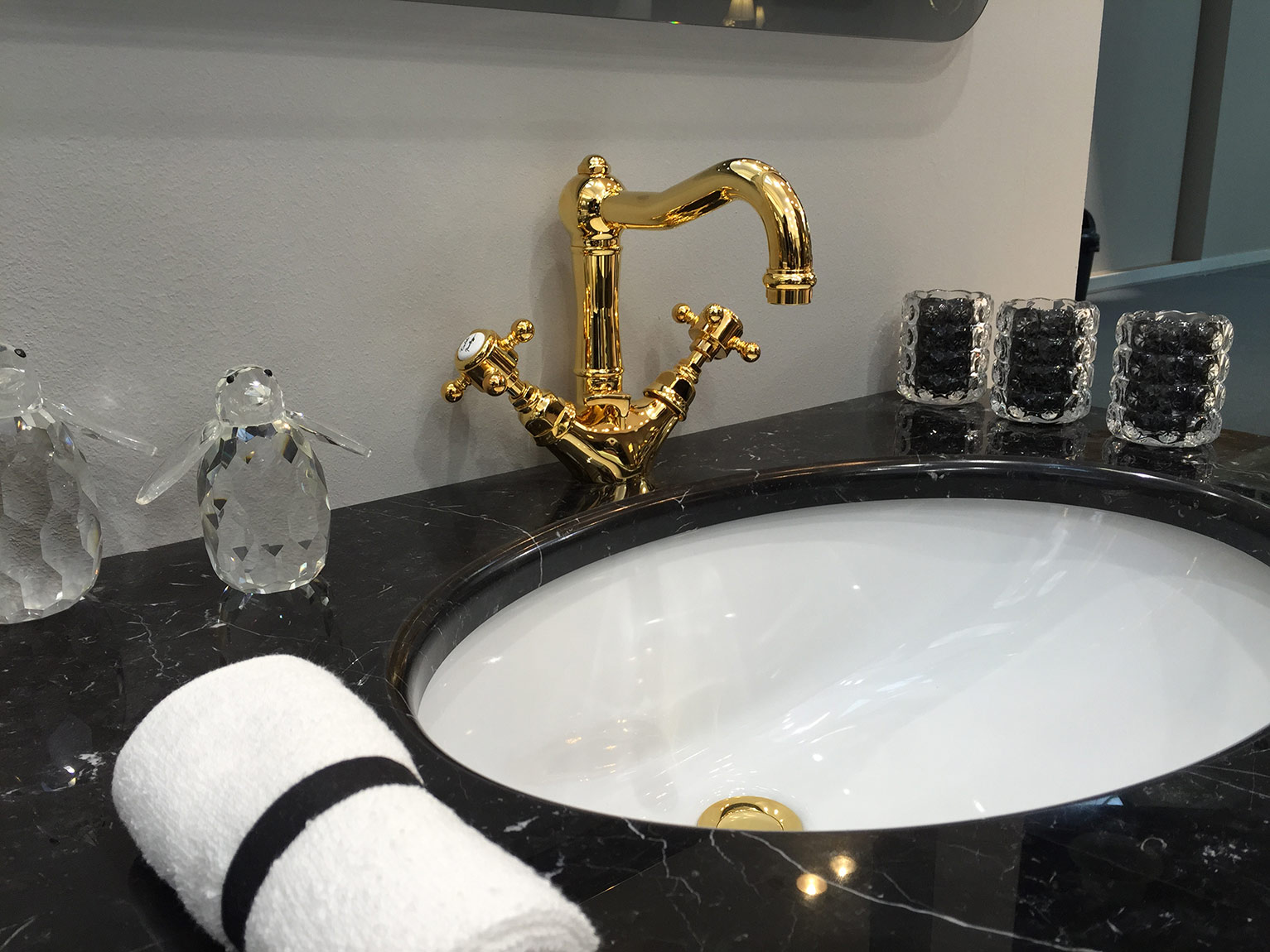 Смеситель двухвентильный для раковины NICOLAZZI TRADIZIONALE 1432BZ18 с вентилями DAMES ANGLAISES, бронза