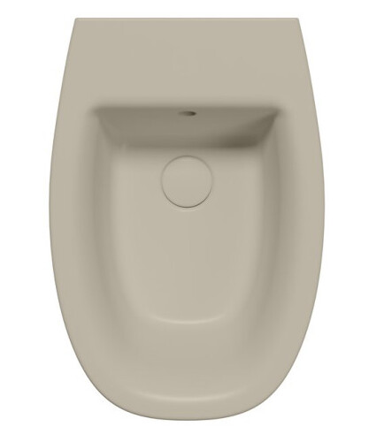 Биде подвесное GSI MODO+ 8465FR5108 540 мм х 370 мм, с отверстием под смеситель, с переливом, с креплением, цвет Creta Matte (старый артикул 8465108 / 8465FR2108)