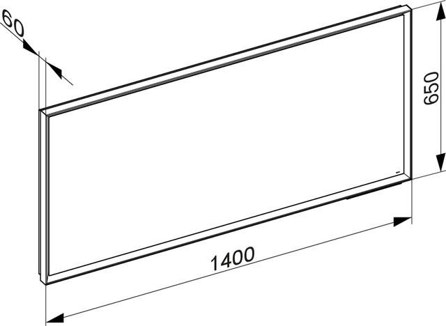 Зеркало с подсветкой и подогревом KEUCO Royal Lumos 14598 135000 60х1400х650 мм, цвет Алюминий чёрный