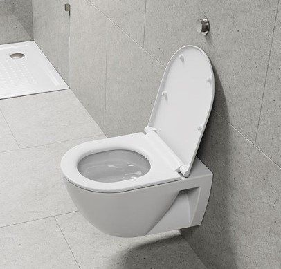 Сиденье для унитаза с крышкой GSI MS992C26 530 мм х 360 мм, SoftClose цвет Чёрный матовый Ardesia