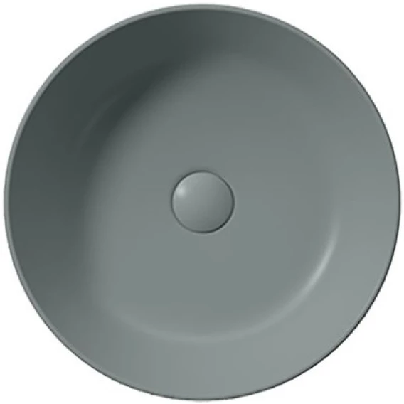 Раковина - чаша накладная круглая GSI KUBE X 942604 400 мм х 400 мм, без отверстия под смеситель, без перелива, цвет Agave Matte