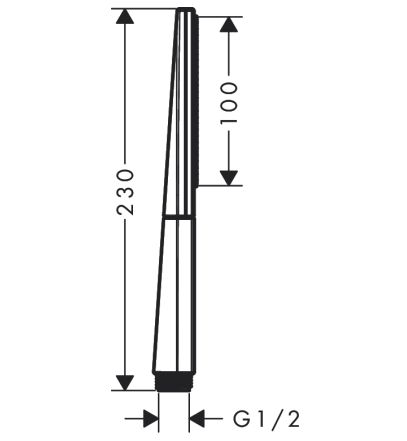 Ручной душ - палочка HANSGROHE Rainfinity 100 1 jet 26867140 c EcoSmart, цвет Шлифованная бронза