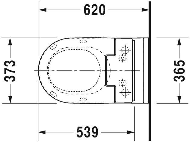 Унитаз подвесной Duravit Starck 3 22265900001 с вертикальным смывом, для крышки - биде SensoWash, c покрытием WonderGliss, белый