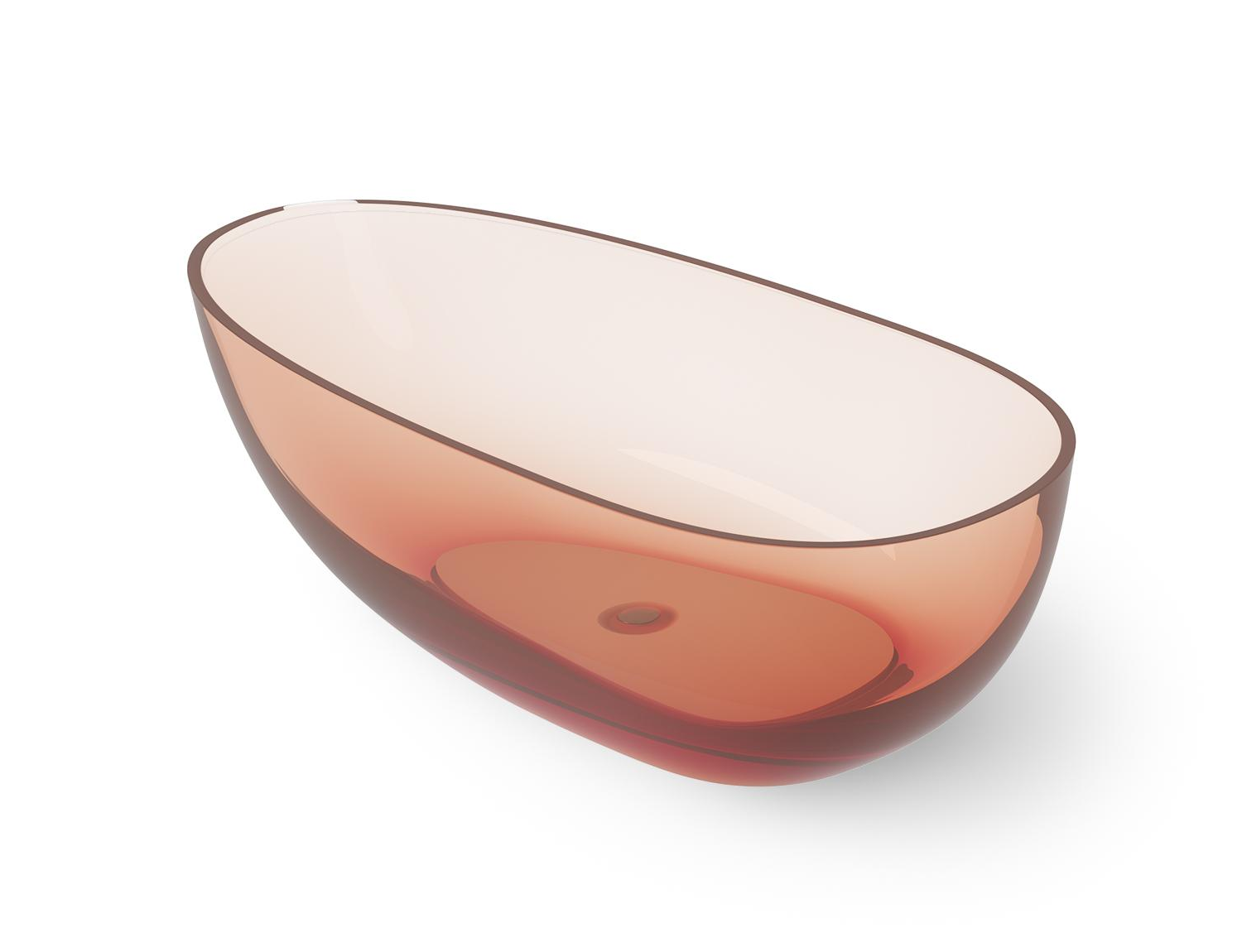 Ванна отдельностоящая DEA DESIGN  Modern  DD8608 1800 R9      180×90×h57 см, 335 L, из полимера Glasstech, с сифоном и д/клапаном хром, цвет коричнево-медный  Brown Copper R9