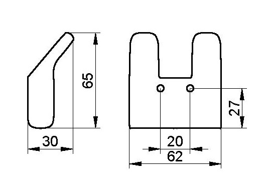 Крючок для полотенца двойной Keuco Collection Moll 12713 010000  хром