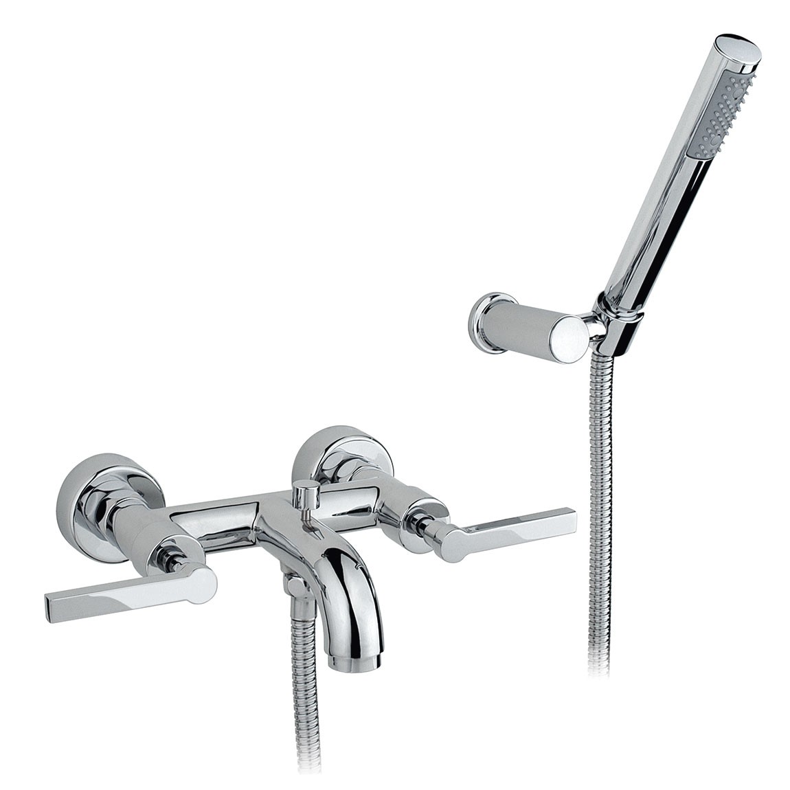 Смеситель для ванны двухвентельный настенный NICOLAZZI MAC KINLEY 05 2202CR29 с ручным душем, хром