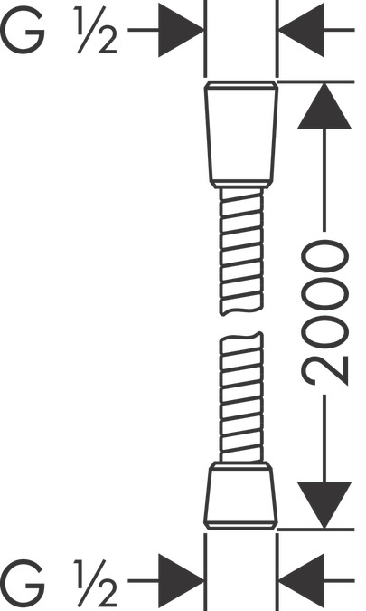 Душевой шланг металлический 200 см Hansgrohe Sensoflex 28134000 хром