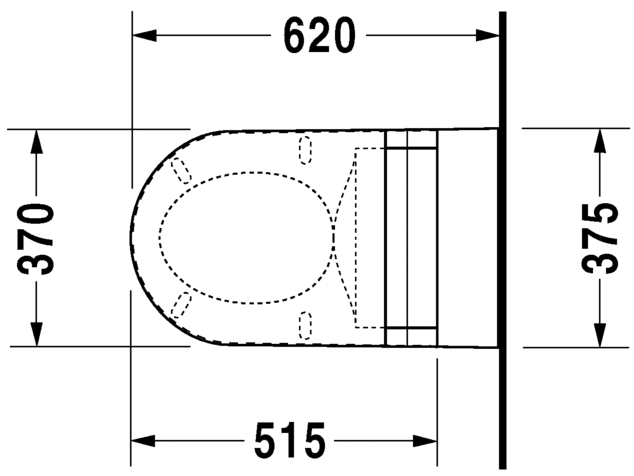 Подвесной унитаз Duravit Starck 2 2533090000 62 см белый