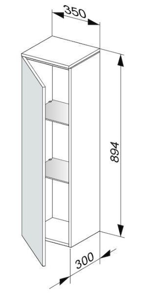Средний шкаф Keuco Edition 400  31720 370001 корпус/фасад структурный лак трюфель