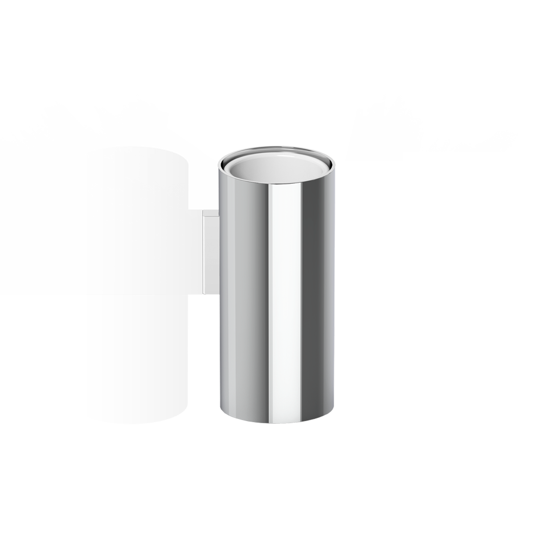 Стакан для зубных щеток подвесной DECOR WALTHER Mikado MK WMB   0522600    12 X Ø 5,5 х 6,5 см,с белым керамическим контейнером, цвет Хром