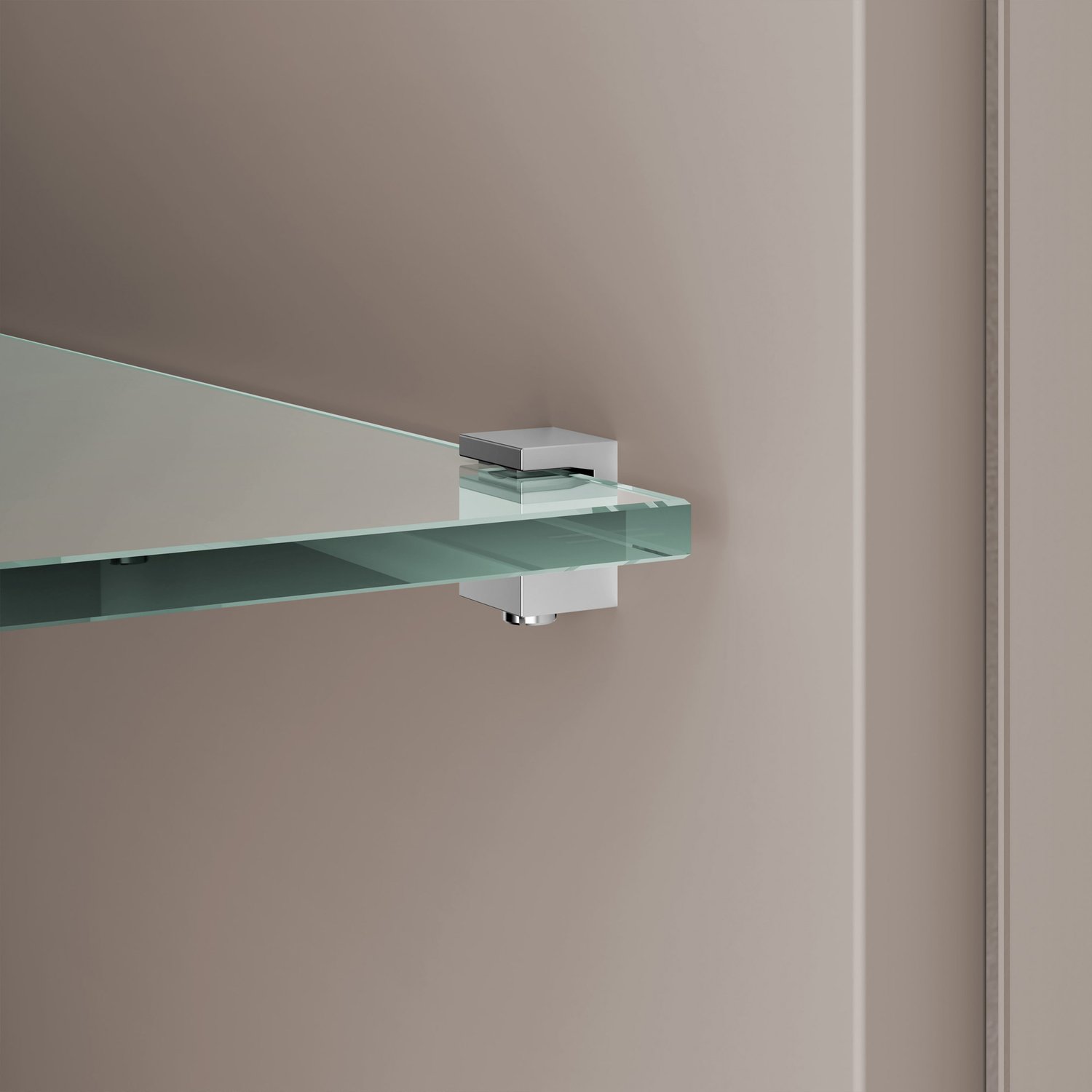 Высокий шкаф - пенал с освещением KEUCO STAGELINE 32831 180102 360 мм х 400 мм х 1800 мм с 1 дверцей, петли справа, с 1 полкой в середине и 4 полками, кашемир/кашемир