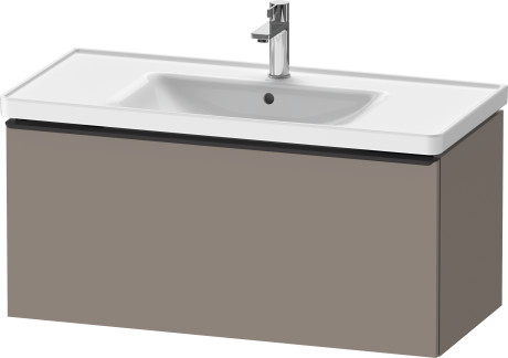 Тумба подвесная под раковину DURAVIT D-Neo DE425604343 984 мм х 452 мм, с одним выдвижным ящиком, базальт матовый