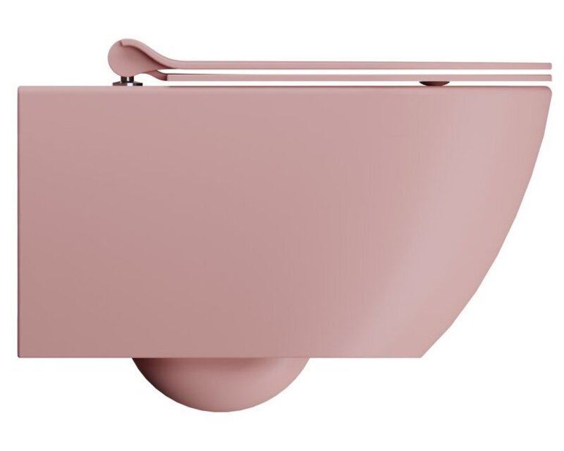 Унитаз подвесной безободковый GSI PURA 8815FR524 550 мм х 360 мм, с Swirlflush, с крепежом, цвет Матовый Blush (старый артикул 881524/ 8815FR224)